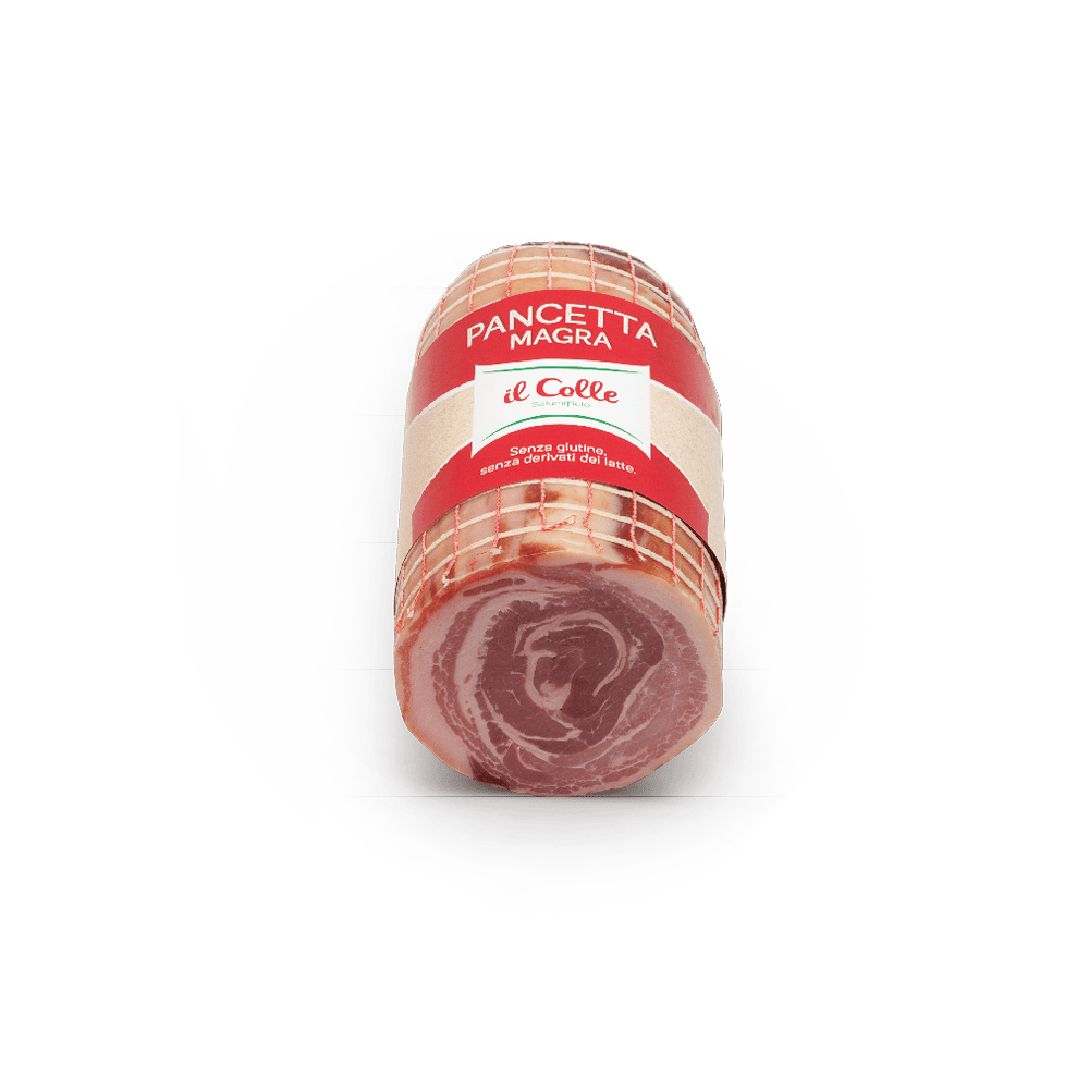 Pancetta magra dimezzata Valtidone Salumi